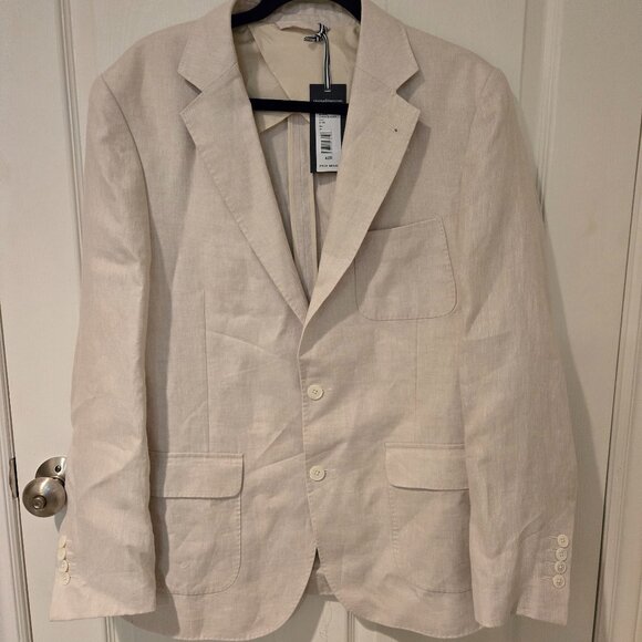 NWT Vineyard Vines Linen Blazer Jacket Stone 42R - Picture 1 of 5